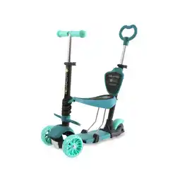 Netto Marken-Discount Lorelli Kinderroller Draxter Plus 3 in 1 Schiebestange, Sitz, Vorderräder LED grün Angebot