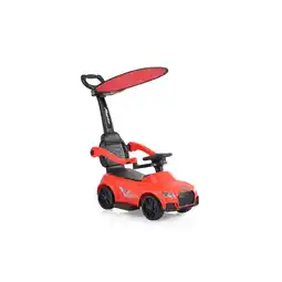 Netto Marken-Discount Moni Rutschauto, Victory 2 in 1 Rutscher mit Griff Lehne Fußstütze Musikfunktion rot Angebot