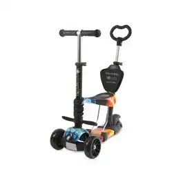 Netto Marken-Discount Lorelli Kinderroller Draxter Plus 3 in 1 Schiebestange, Sitz, Vorderräder LED schwarz Angebot