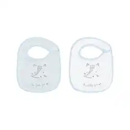 Netto Marken-Discount Kikkaboo Babylatz Frottee 2-teiliges Set, Lätzchen, Druckknopf, 100% Baumwolle blau Angebot
