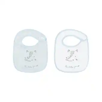 Netto Marken-Discount Kikkaboo Babylatz Frottee 2-teiliges Set, Lätzchen, Druckknopf, 100% Baumwolle blau Angebot