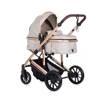 Netto Marken-Discount Chipolino Kombikinderwagen 2 in 1 Enigma, Sitz umbaubar, Wickeltasche, bis 22 kg beige braun Angebot