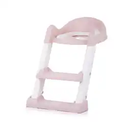 Netto Marken-Discount Chipolino Toilettenaufsatz, Toilettensitz mit Leiter, Griffe, Fußstütze, kompakt pink Angebot