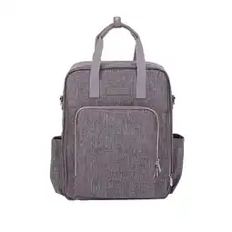 Netto Marken-Discount Kikkaboo Wickeltasche Ivy Rucksack Wickelunterlage Seitentaschen Reißverschluss hellgrau Angebot