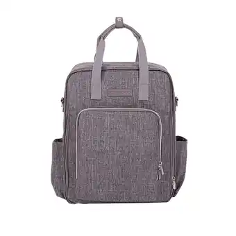 Netto Marken-Discount Kikkaboo Wickeltasche Ivy Rucksack Wickelunterlage Seitentaschen Reißverschluss hellgrau Angebot