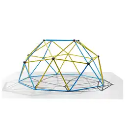 Netto Marken-Discount Klettergerüst 244x244x120cm DomeClimber Kinder Kletterkuppel Geodome 8FT - blau/gelb Angebot