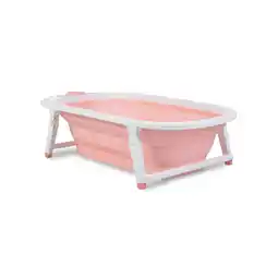Netto Marken-Discount Cangaroo Babybadewanne Carribean, 83 cm, klappbar, Wasserablauf, Ablagefächer pink Angebot