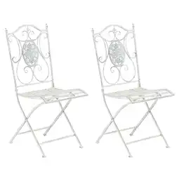 Netto Marken-Discount CLP 2er Set Eisen-Gartenstühle Sibell I Klappstühle mit edlen Verzierungen Angebot