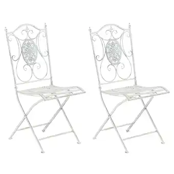 Netto Marken-Discount CLP 2er Set Eisen-Gartenstühle Sibell I Klappstühle mit edlen Verzierungen Angebot