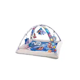Netto Marken-Discount Chipolino Spielbogen, Krabbeldecke, rechteckig, Musik, Licht, Tiere, ab Geburt blau Angebot