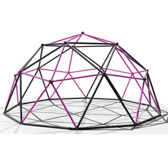 Netto Marken-Discount Klettergerüst 305x305x155cm DomeClimber Kinder Kletterkuppel Geodome 10FT - anthrazit/pink Angebot