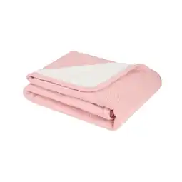 Netto Marken-Discount Kikkaboo Babydecke gestrickt Dream big 100 x 75 cm, Schmusedecke, 100% Baumwolle pink Angebot