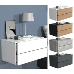 Netto Marken-Discount VCM Nachtschrank Wandschublade Wandboard Nachttisch Maße ca H. 30 x B. 60 x T. 32 cm - Usal L 60 cm Angebot