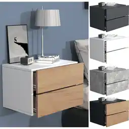 Netto Marken-Discount VCM Nachtschrank Wandschublade Wandboard Nachttisch Maße ca H. 30 x B. 45 x T. 32 cm - Usal L 45 cm Angebot