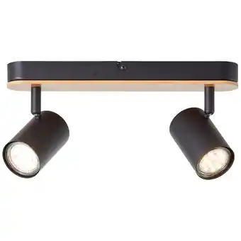 Netto Marken-Discount Brilliant Niels Spotbalken 2flg schwarz matt/natur, Metall/Bambus, 2x LED, GU10, 10 W Angebot