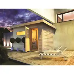 Netto Marken-Discount Karibu Saunahaus Ondo 1 SET naturbelassen mit Ofen 9 kW ext. Strg, Kabel, Dachfolie, Fenster Angebot