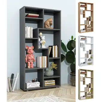 Netto Marken-Discount VCM Holz Standregal Bücherregal Medienregal Aufbewahrung Raumteiler Deko Regal Lanisa M Angebot
