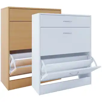 Netto Marken-Discount VCM Holz Regal Kipper Schuhregal Schuhschrank Schuhkipper 2 Klappen Ablage Balia Angebot