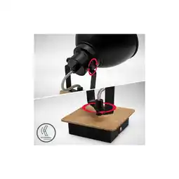 Netto Marken-Discount Spot, schwarz mit Holz, 1xE27 Angebot