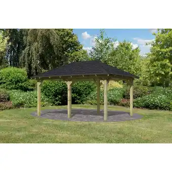 Netto Marken-Discount Karibu Pavillon Jalingo 2 SET kdi mit Schindeln schwarz Angebot