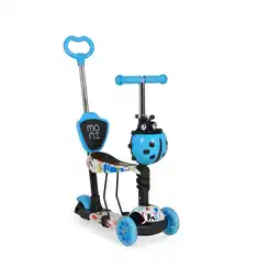 Netto Marken-Discount Moni Kinderroller Lollipop 3 in 1 Schiebestange, Sitz, PU-Vorderräder mit LED blau Angebot