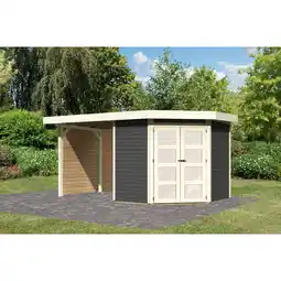 Netto Marken-Discount Karibu Gartenhaus Taraba 3 Set Boden, Dachfolie, Anbaudach, Seiten- & Rückwand Angebot