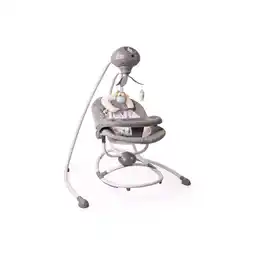 Netto Marken-Discount Cangaroo Babywippe Woodsy 2 in 1, Remote, 12 Melodien, Timer, 5 Stufen, Mobile grau Angebot