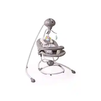 Netto Marken-Discount Cangaroo Babywippe Woodsy 2 in 1, Remote, 12 Melodien, Timer, 5 Stufen, Mobile grau Angebot