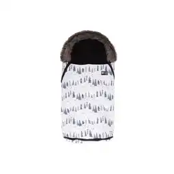 Netto Marken-Discount Kikkaboo Fußsack Shiny Nylon für Kinderwagen Motiv aufgedruckt Reißverschluss weiß Angebot