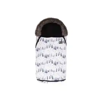 Netto Marken-Discount Kikkaboo Fußsack Shiny Nylon für Kinderwagen Motiv aufgedruckt Reißverschluss weiß Angebot