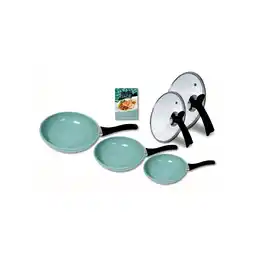 Netto Marken-Discount Starlyf 3er Pfannenset Jade - Beschichtung - mit Glasdeckel Jade Pan Set Angebot