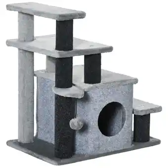 Netto Marken-Discount PawHut Haustiertreppe Spanplatte, Plüsch, Filzstoff Angebot