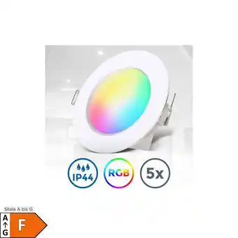 Netto Marken-Discount RGBW-LED Einbauleuchten, 5er-Set, weiß,5xLED 4,8W Angebot