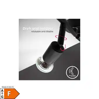 Netto Marken-Discount LED Deckenleuchte, matt-schwarz, 4xLED/GU10/2,9W Angebot