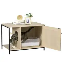 Netto Marken-Discount PawHut Katzenklo Spanplatte, Stahl Angebot