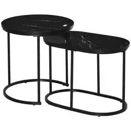 Netto Marken-Discount HOMCOM Couchtisch-Set Stahl, MDF Angebot