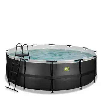 Netto Marken-Discount EXIT Black Leather Pool ø427x122cm mit Sandfilterpumpe - schwarz Angebot