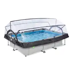Netto Marken-Discount EXIT Soft Grey Pool 300x200x65cm mit Filterpumpe und Abdeckung - grau Angebot