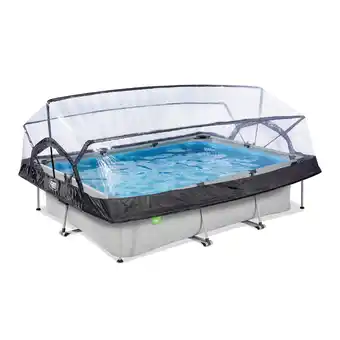 Netto Marken-Discount EXIT Soft Grey Pool 300x200x65cm mit Filterpumpe und Abdeckung - grau Angebot