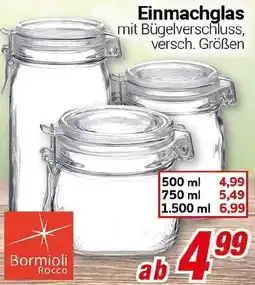 CENTERSHOP Bormioli Rocco Einmachglas Angebot