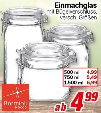 CENTERSHOP Bormioli Rocco Einmachglas Angebot