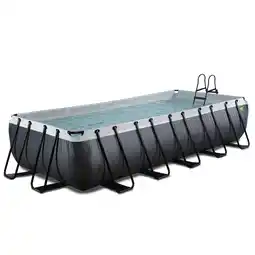 Netto Marken-Discount EXIT Black Leather Pool 540x250x100cm mit Filterpumpe - schwarz Angebot
