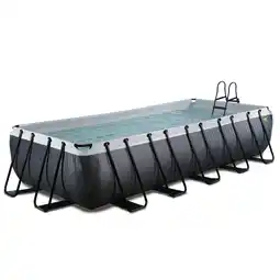 Netto Marken-Discount EXIT Black Leather Pool 540x250x100cm mit Sandfilterpumpe - schwarz Angebot