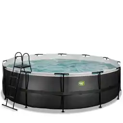 Netto Marken-Discount EXIT Black Leather Pool ø488x122cm mit Sandfilterpumpe - schwarz Angebot