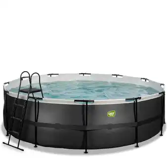 Netto Marken-Discount EXIT Black Leather Pool ø488x122cm mit Sandfilterpumpe - schwarz Angebot