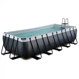 Netto Marken-Discount EXIT Black Leather Pool 540x250x122cm mit Sandfilterpumpe - schwarz Angebot