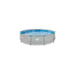 Netto Marken-Discount EXIT Soft Grey Pool ø360x76cm mit Filterpumpe - grau Angebot