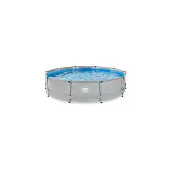 Netto Marken-Discount EXIT Soft Grey Pool ø360x76cm mit Filterpumpe - grau Angebot