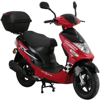 Netto Marken-Discount Alpha Motors Mofaroller CityLeader 50 ccm 25 kmh EURO 5 rot inkl. Topcase Angebot