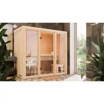 Netto Marken-Discount Karibu Sauna View 2 SET naturbelassen 3,6kW Ofen finnisch Angebot
